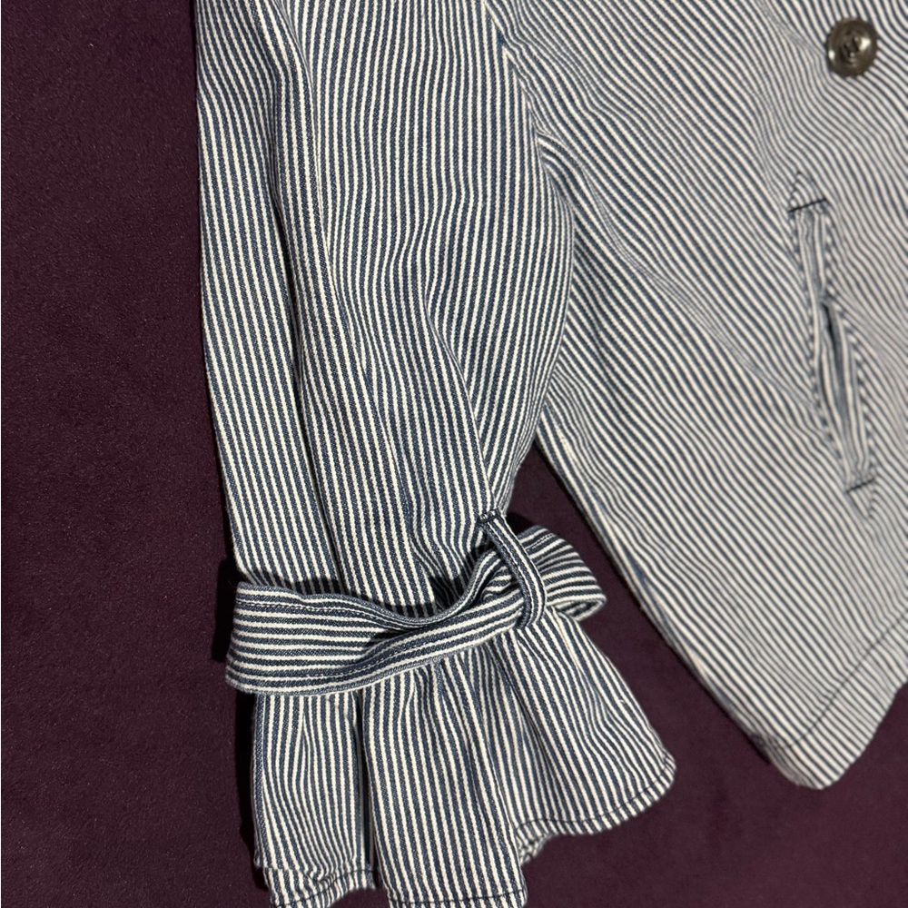 Ruby Rd. Navy and White Striped Jacket - Picture 7 of 7